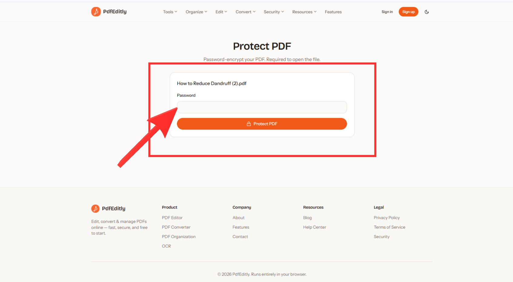 Step 2: Enter a Strong Password Step 2: Enter a Strong Password