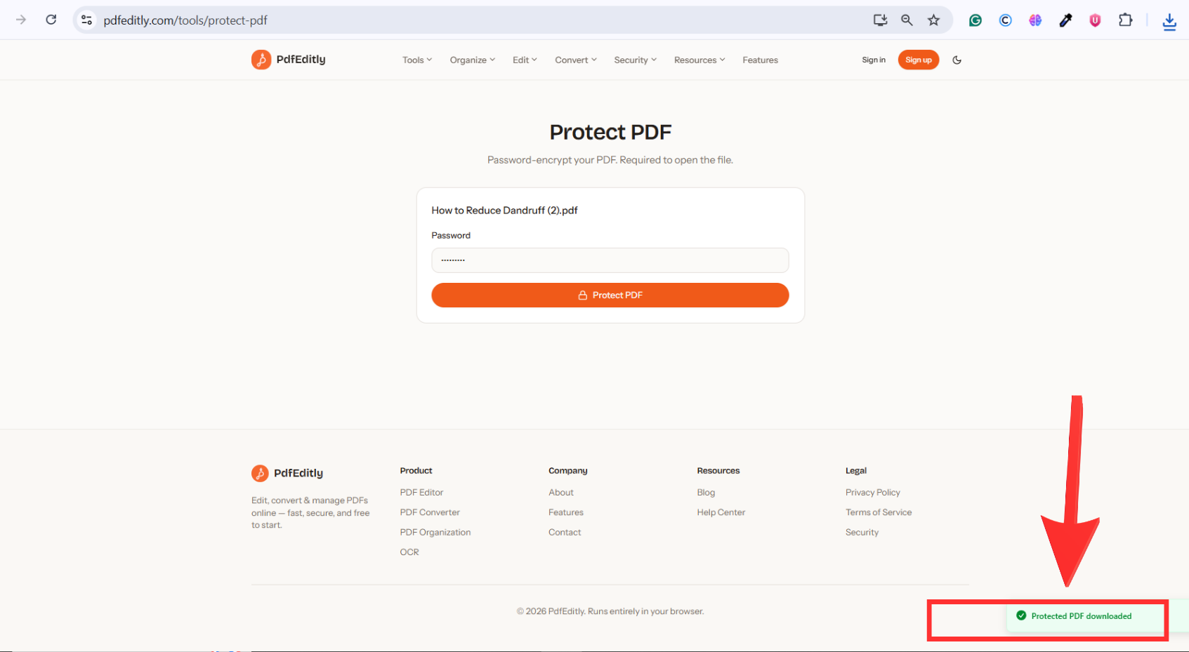 Step 4: Download the Protected PDF Step 4: Download the Protected PDF