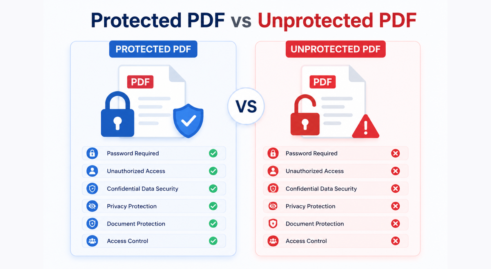 Protected PDF vs Unprotected PDF Protected PDF vs Unprotected PDF